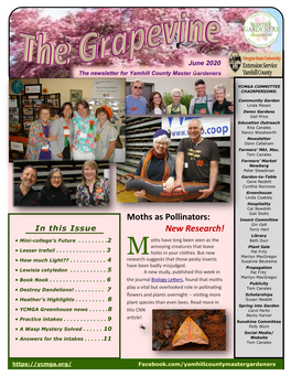 GRAPEVINE 6--2020 Yamhill County Master Gardeners Page 2 a Message About Mini-College OMGA Board Makes Official Decisions