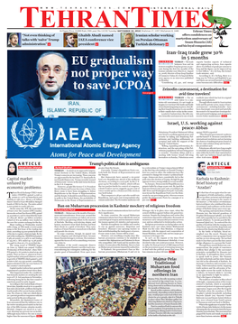 EU Gradualism Not Proper Way to Save JCPOA