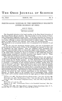 Pseudo-Algal Nodules in the Greenfield Dolomite (Upper Silurian of Ohio)