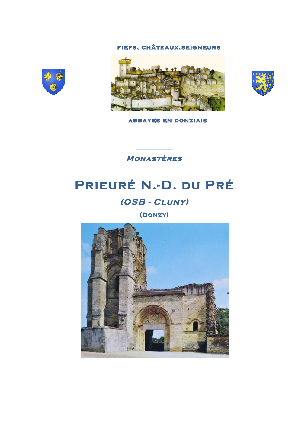 Prieuré N.-D. Du Pré (OSB - Cluny) (Donzy)
