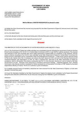 ANSWERED ON:25.11.2009 ANTI -SEA EROSION WORK Vasava Shri Mansukhbhai D