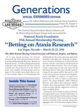 “Betting on Ataxia Research” Las Vegas, Nevada