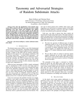 Taxonomy and Adversarial Strategies of Random Subdomain Attacks