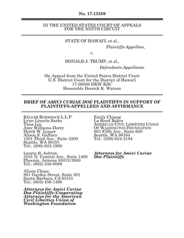 17-15589 Doe Plaintiffs Amicus Brief.Pdf