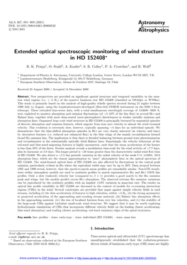 Astronomy & Astrophysics Extended Optical