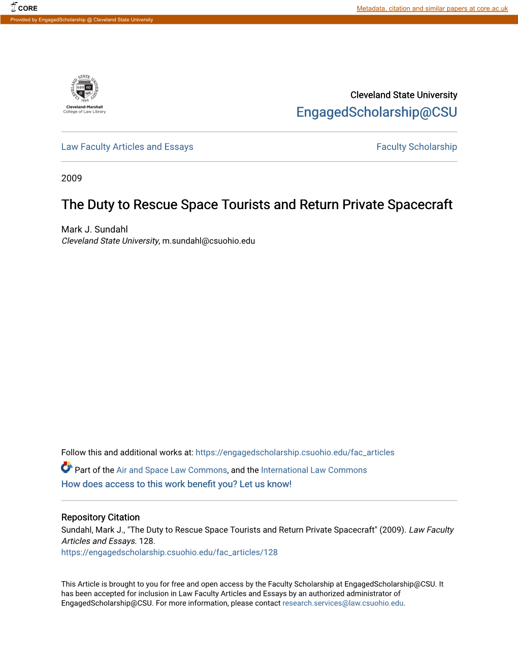 The Duty to Rescue Space Tourists and Return Private Spacecraft