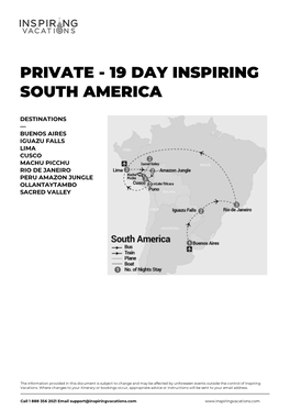 Private - 19 Day Inspiring South America