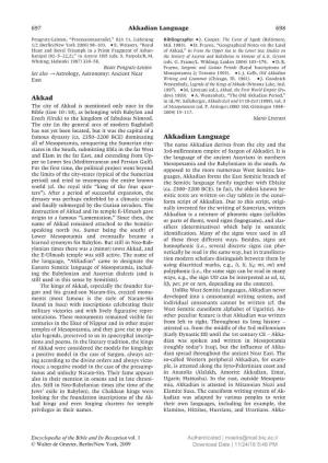 Akkad Akkadian Language