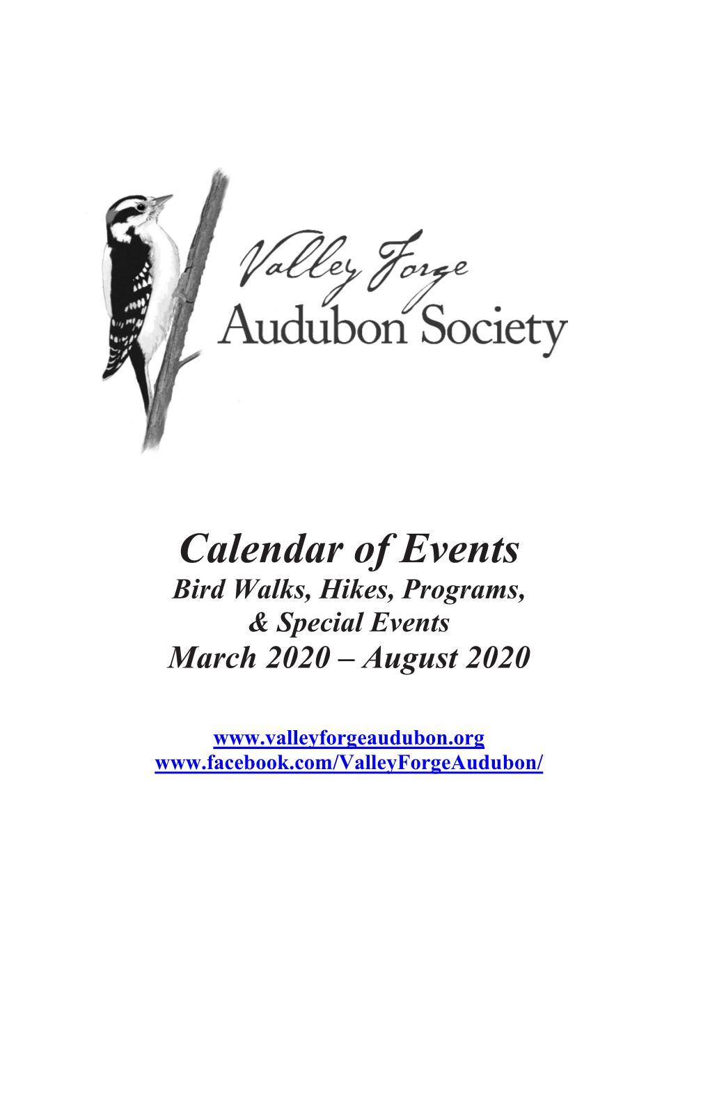 Valley Forge Audubon Society Calendar of Events March