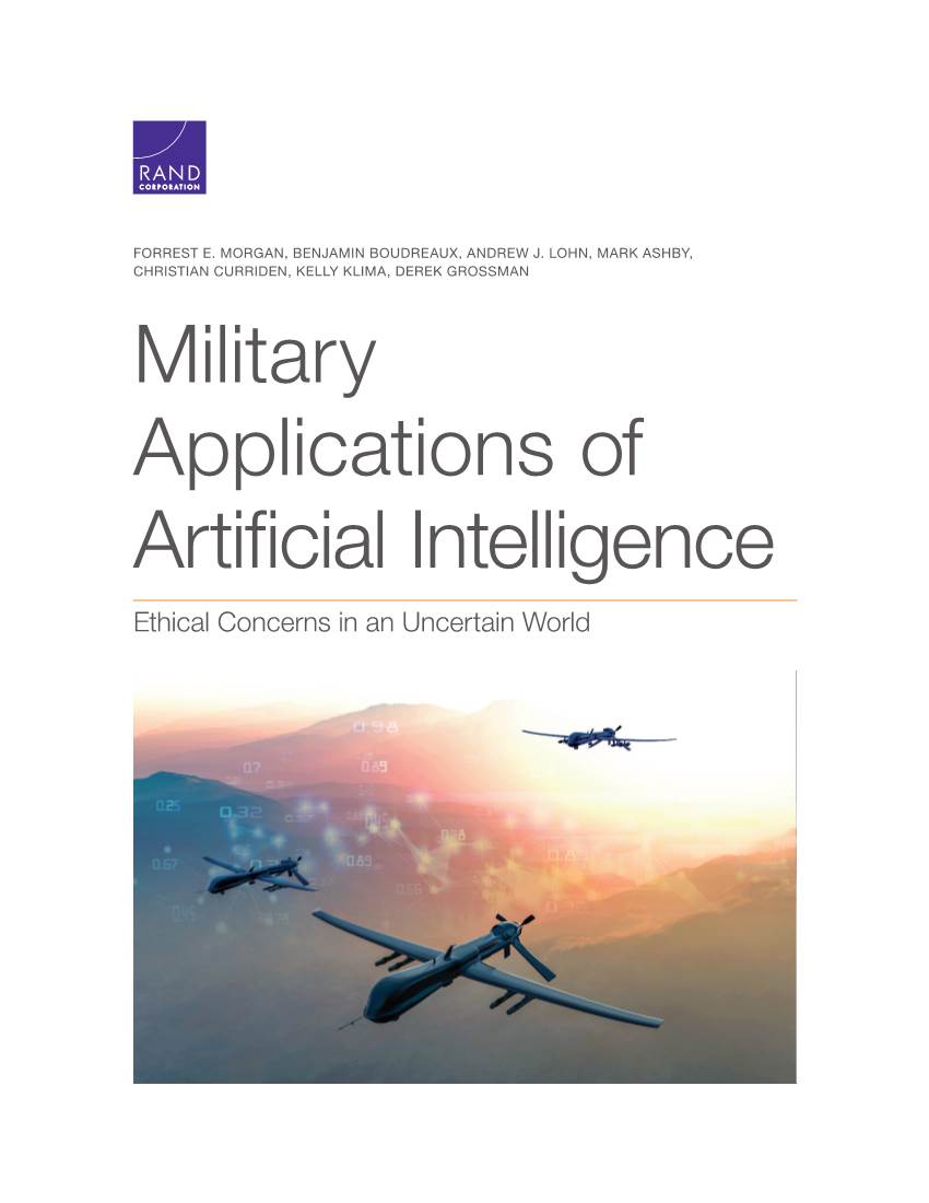 Military Applications of Artificial Intelligence: Ethical Concerns in An