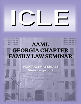 Aaml Georgia Chapter Family Law Seminar