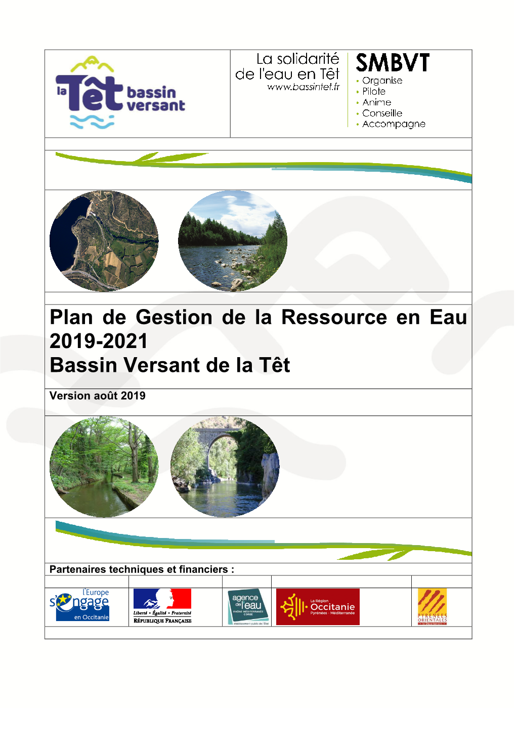 Plan De Gestion De La Ressource En Eau 2019-2021 Bassin Versant De La Têt