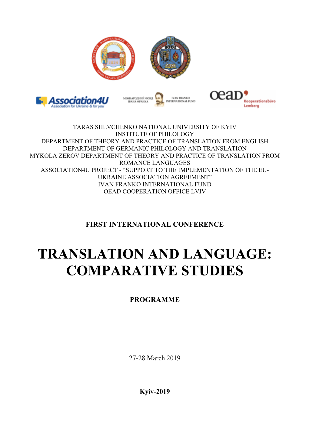 Translation and Language: Comparative Studies