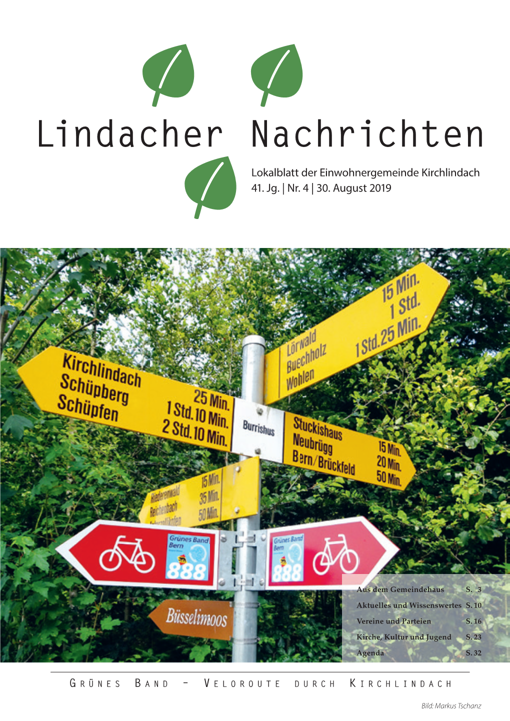 Lindacher Nachrichten Lokalblatt Der Einwohnergemeinde Kirchlindach 41