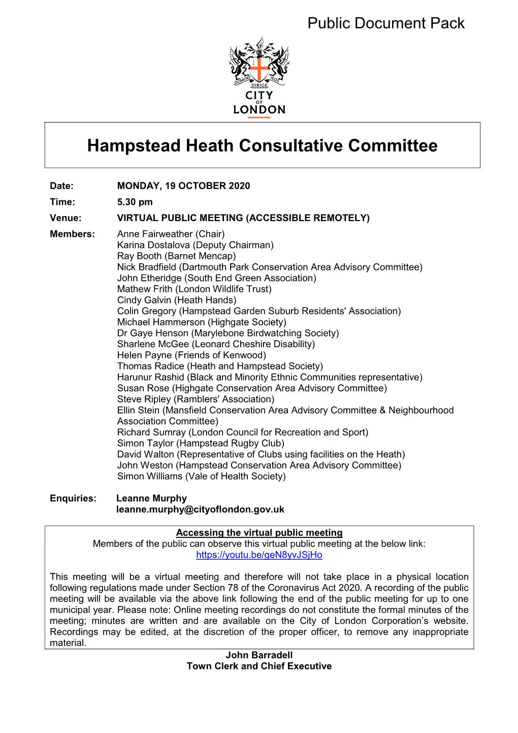 Hampstead Heath Consultative Committee