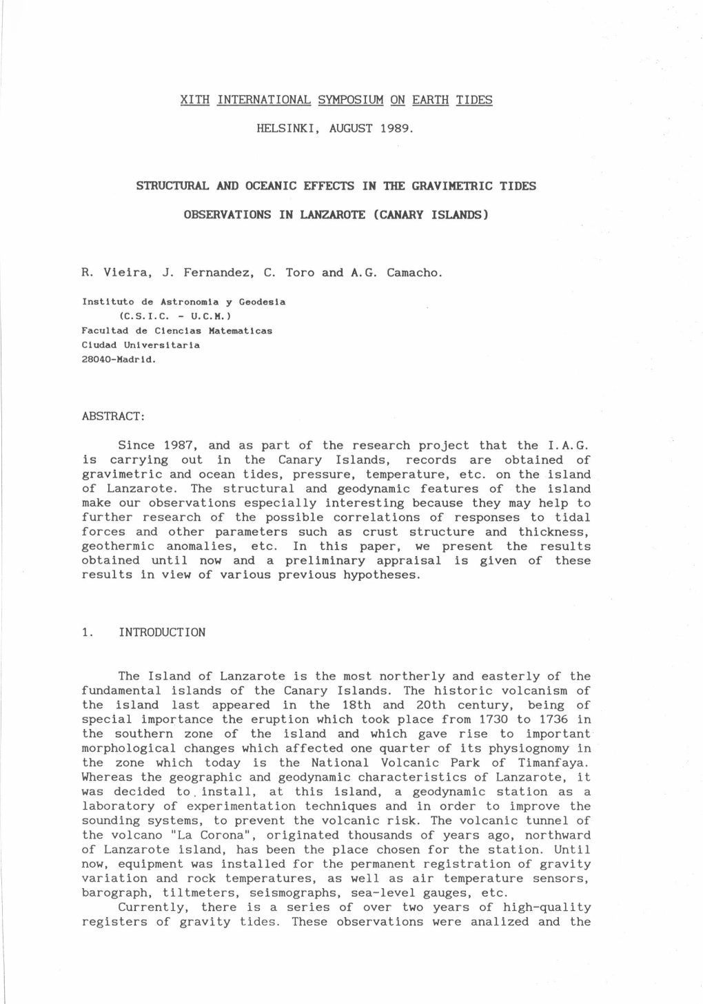 Structural and Oceanic Effects in the Gravimetric Tides Observations In