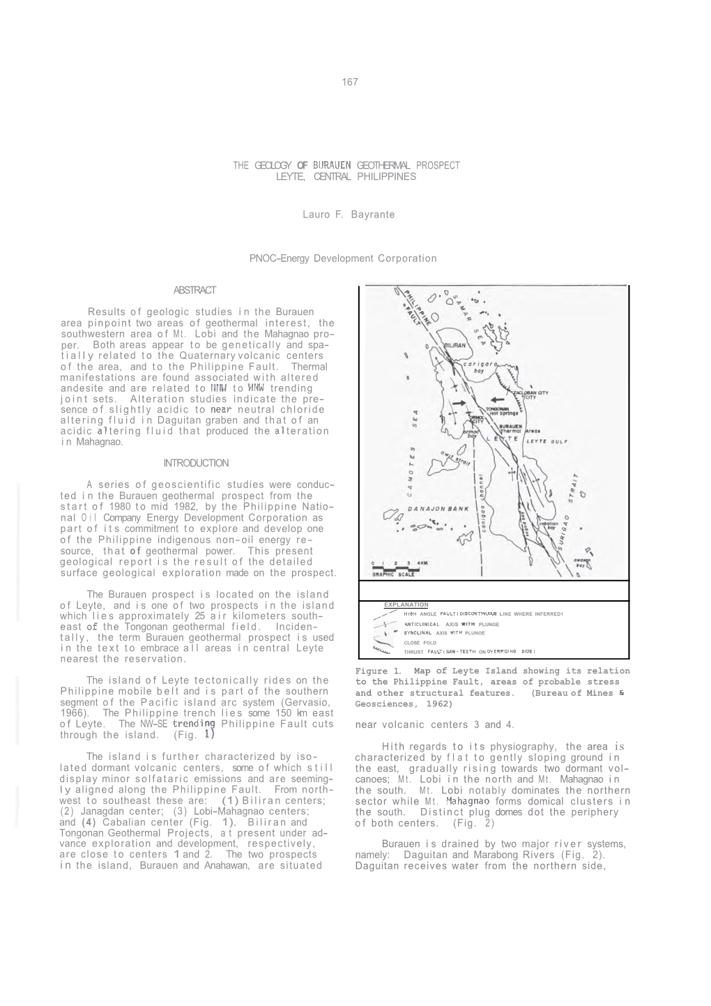 The Geology of Geothermal Prospect Leyte, Central Philippines