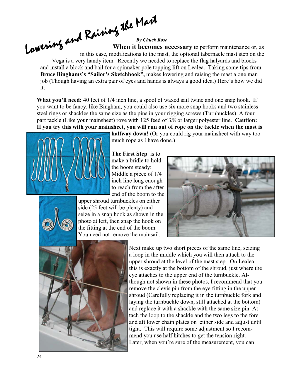 Lowering and Raising the Mast (.Pdf)