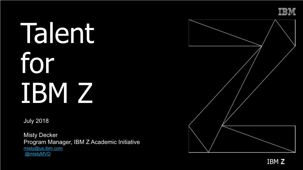 Talent for IBM Z