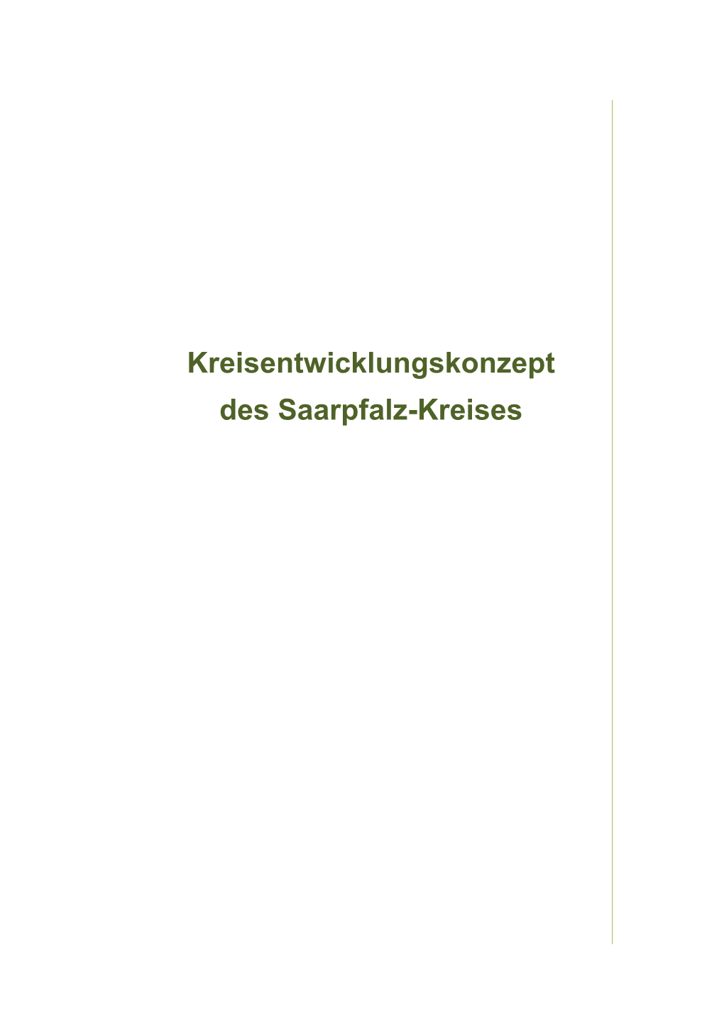 Kreisentwicklungskonzept Des Saarpfalz-Kreises