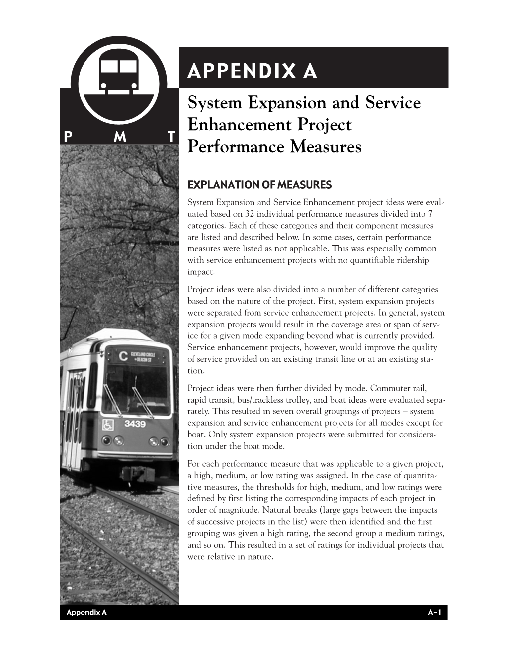 Program for Mass Transportation 2003 Appendices