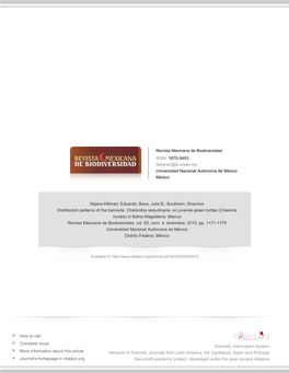 Redalyc.Distribution Patterns of the Barnacle, Chelonibia Testudinaria