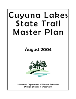 Cuyuna Lakes State Trail Master Plan