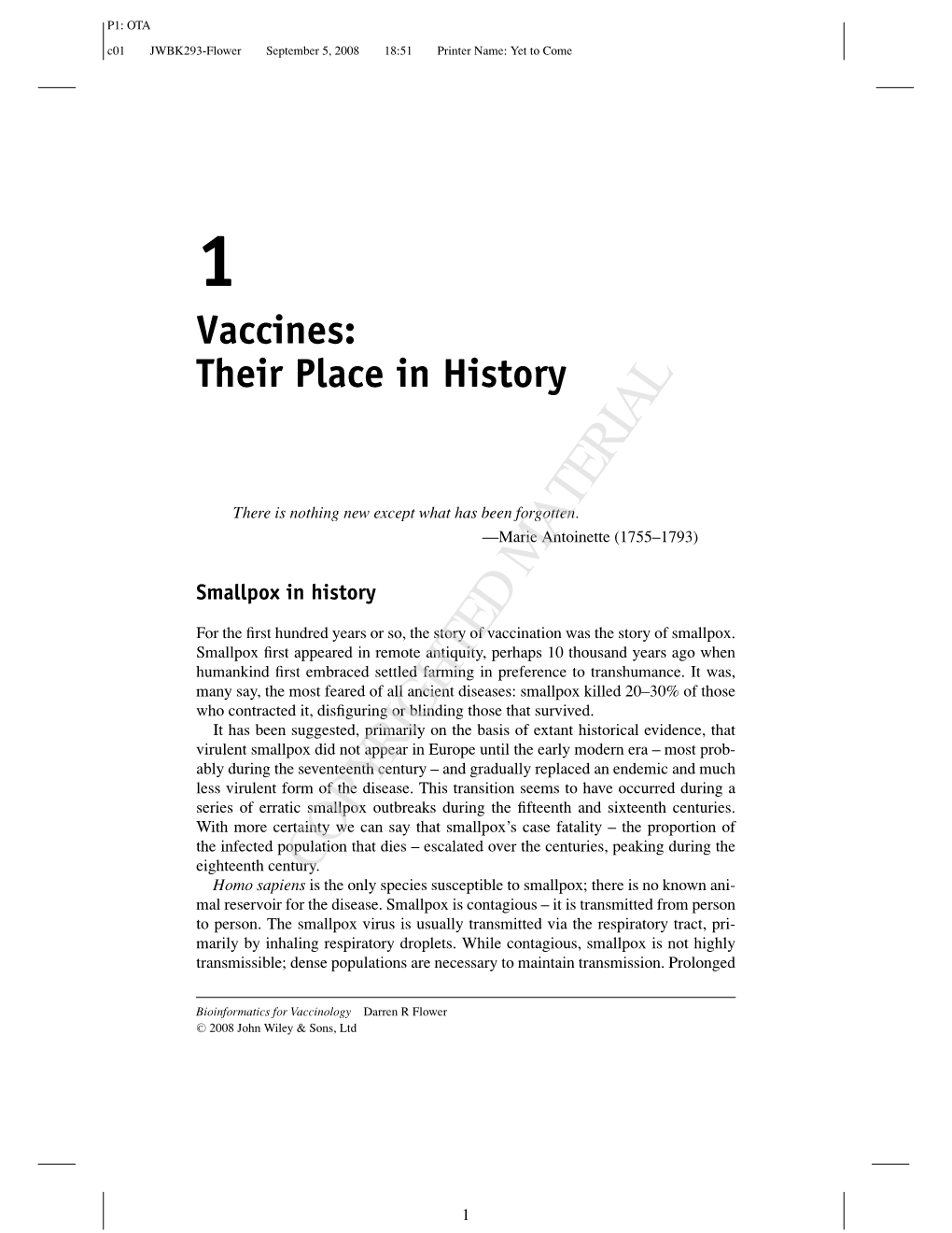 1 Vaccines: Their Place in History