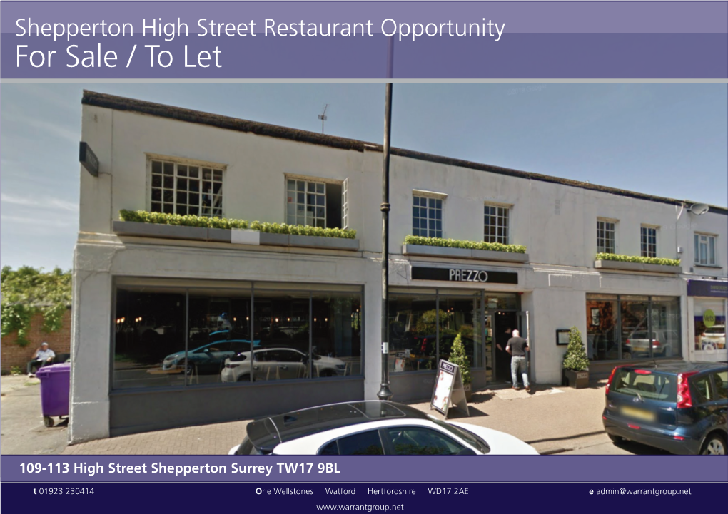 109-113 High Street Shepperton Surrey TW17 9BL