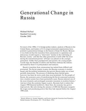 21 Generational Change in Russia