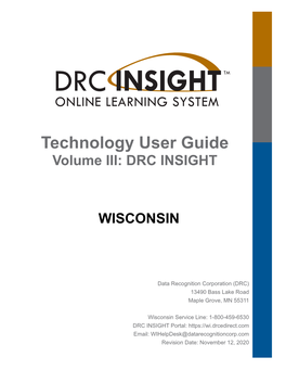 Technology User Guide Volume III: DRC INSIGHT