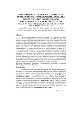 Current Protocols for Cyanobacterial Classification Rely on The