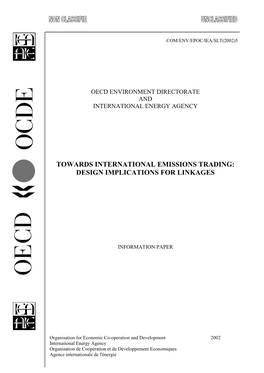Towards International Emissions Trading: Design Implications for Linkages