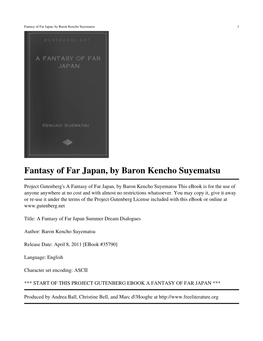 Fantasy of Far Japan, by Baron Kencho Suyematsu 1