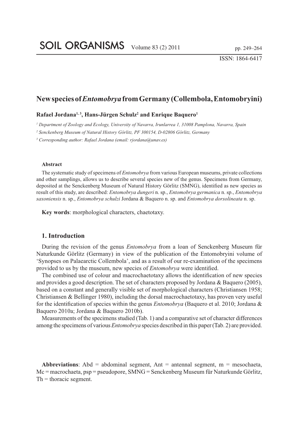 New Species of Entomobrya from Germany (Collembola, Entomobryini)