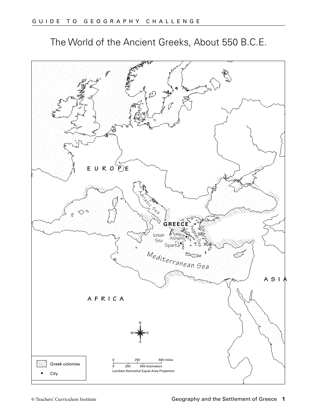 The World of the Ancient Greeks, About 550 B.C.E
