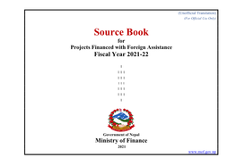 Source Book for Projects Financed with Foreign Assistance Fiscal Year 2021-22