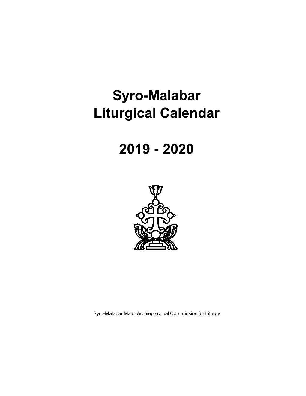 Syro-Malabar Liturgical Calendar 2019