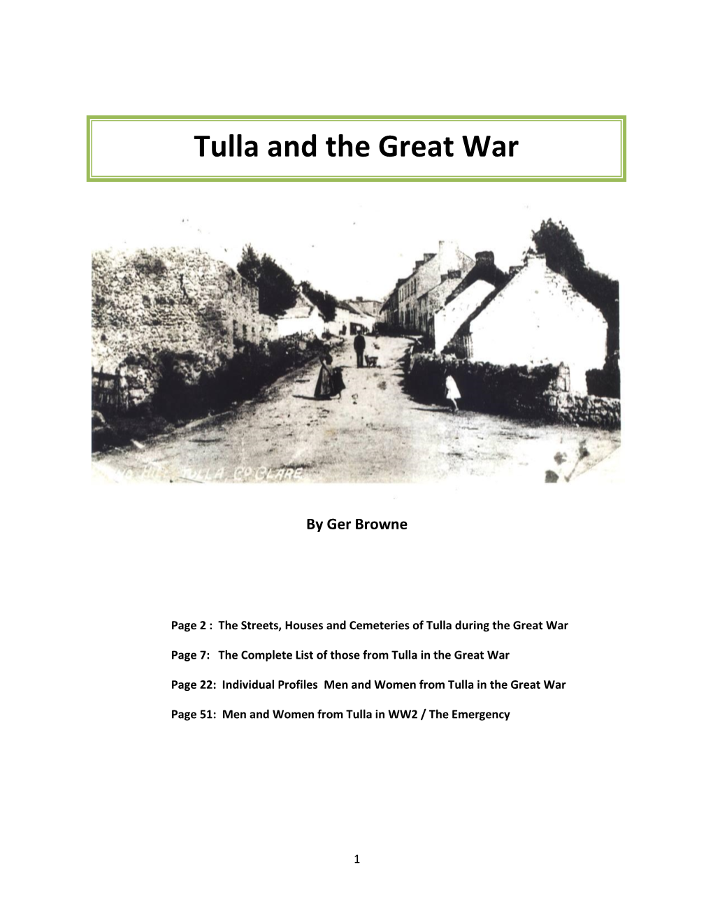 Tulla and the Great War