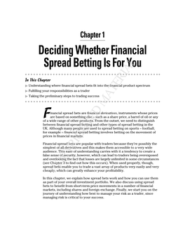 Deciding Whether Financial Spread Betting Is for You