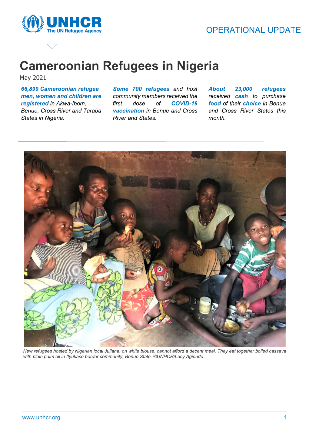 Cameroonian Refugees in Nigeria May 2021