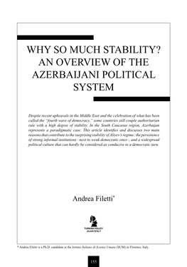An Overview of the Azerbaijani Political System
