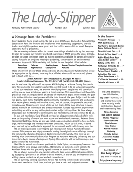 KNPS the Lady-Slipper 18:2, Summer 2003
