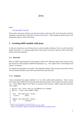 1 Creating RDF Models with Jena