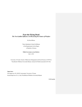 Fear the Flying Dead the Neo-Luddite Influence on Discussing the Future of Warfare