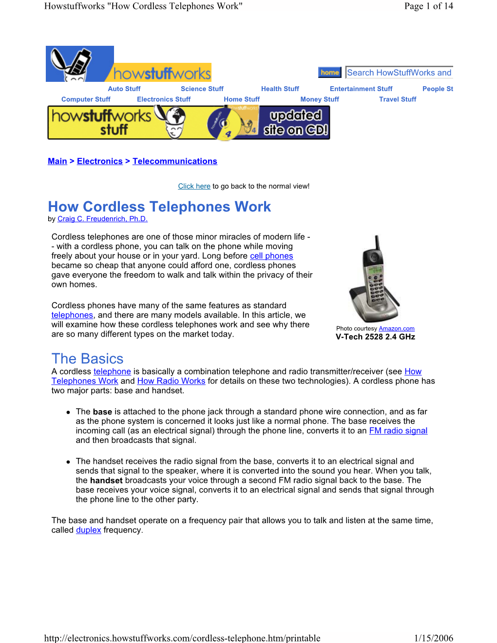 How Cordless Telephones Work the Basics