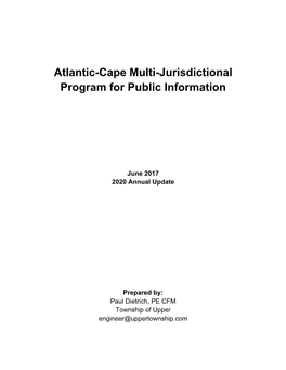 Atlantic-Cape Multi-Jurisdictional Program for Public Information