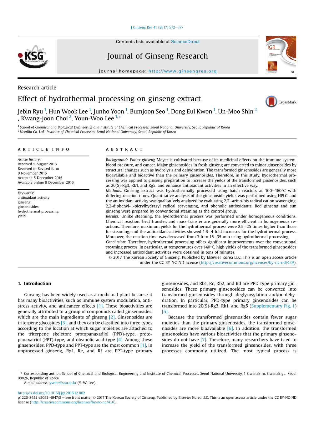 Journal of Ginseng Research