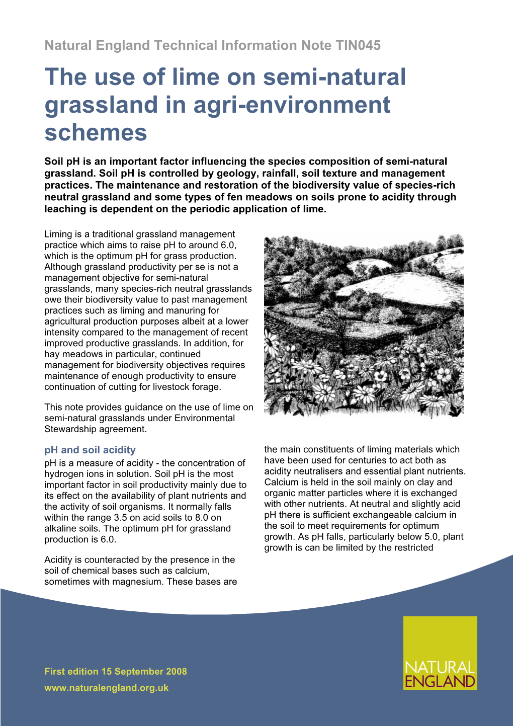 TIN045 the Use of Lime on Semi-Natural Grassland in Agri-Environment Schemes