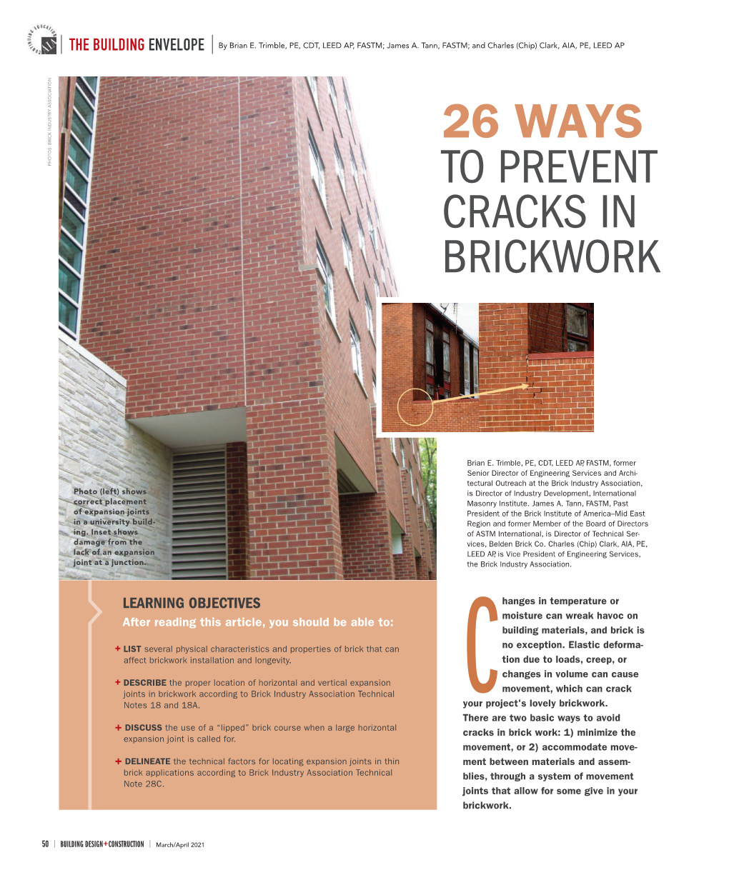 26 Ways to Prevent Cracks in Brickwork